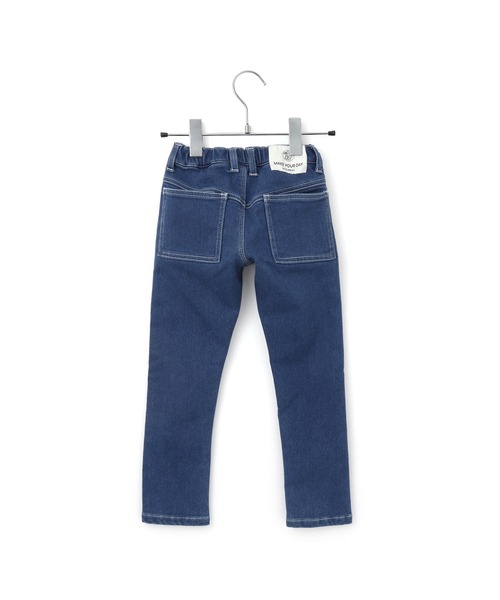 MAKE YOUR DAY（メイクユアデイ）の「裏起毛スリムストレートデニムパンツ■80～140cm（デニムパンツ・キッズ・ブルー/ネイビー・80/90/100/110/120/130/140）」の8枚目の写真