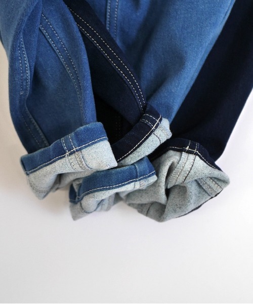 MAKE YOUR DAY（メイクユアデイ）の「裏起毛スリムストレートデニムパンツ■80～140cm（デニムパンツ・キッズ・ブルー/ネイビー・80/90/100/110/120/130/140）」の17枚目の写真