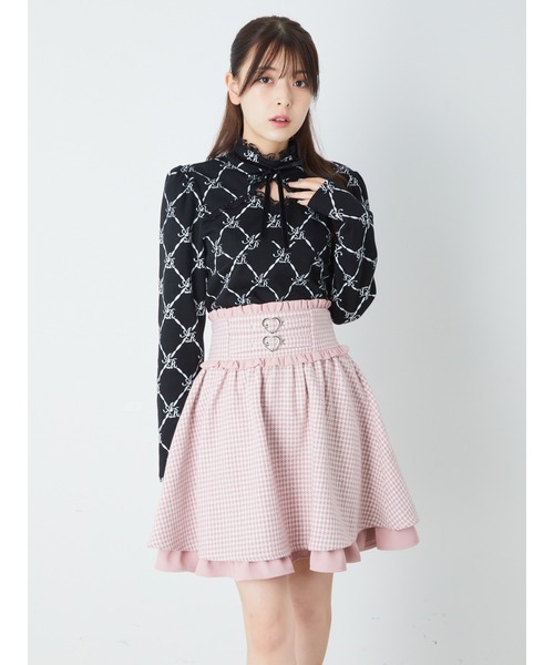 Ank Rouge（アンクルージュ）の「ハートベルト千鳥SK（スカート）」 - WEAR
