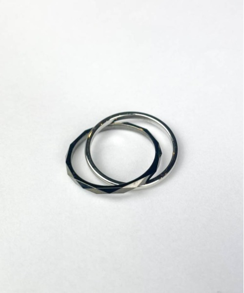 【セール】《サージカルステンレス316L》金属アレルギー対応ツインリング（リング）｜B.I.D.（ビーアイディー）