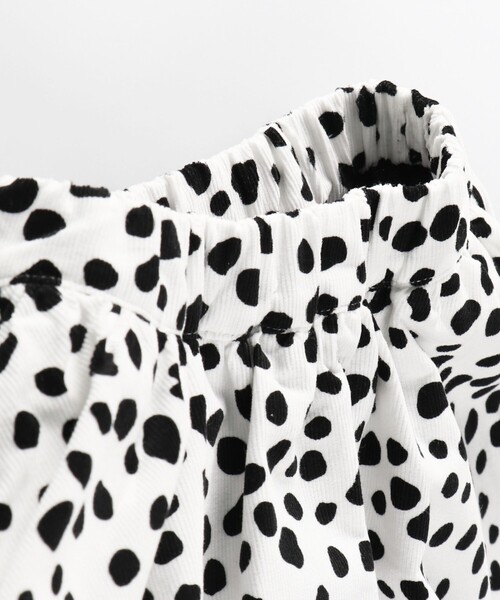 BRANSHES（ブランシェス）の「【あったか】ダルメシアン柄 / チェック柄 / 花柄裏起毛スカッツ（スカート・キッズ・ブラック/キャメル/オフホワイト・130/110/90/100/120）」の18枚目の写真