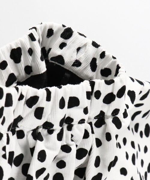 BRANSHES（ブランシェス）の「【あったか】ダルメシアン柄 / チェック柄 / 花柄裏起毛スカッツ（スカート・キッズ・ブラック/キャメル/オフホワイト・130/110/90/100/120）」の19枚目の写真