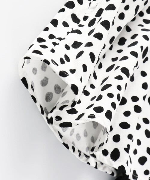 BRANSHES（ブランシェス）の「【あったか】ダルメシアン柄 / チェック柄 / 花柄裏起毛スカッツ（スカート・キッズ・ブラック/キャメル/オフホワイト・130/110/90/100/120）」の21枚目の写真