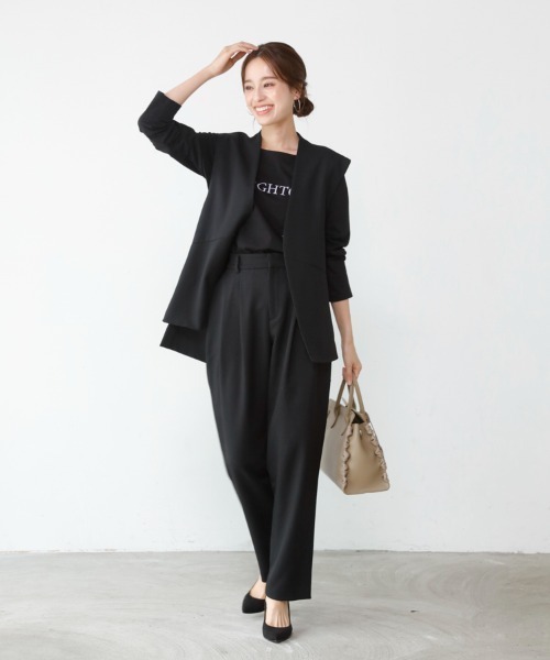 M.deux(エムドゥ)の「サイドボタンカラーレスジレ(ベスト・レディース・ベージュ/ブラック・MEDIUM)」の18枚目の写真