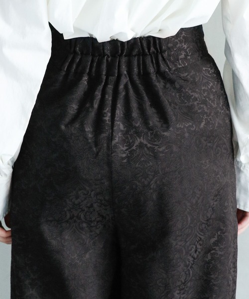 RAGEBLUE（レイジブルー）の「【WEB限定】ジャガード柄ワイドフレアパンツ（スラックス・レディース・ブラック/グリーン・FREE）」の20枚目の写真