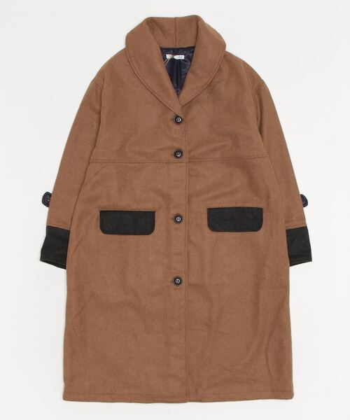 sandy（サンディー）の「【sandy】ラウンド衿Aラインコート（その他アウター・レディース・チャコールグレー/キャメル/ネイビー・FREE）」の3枚目の写真