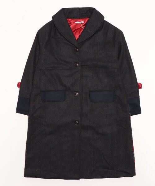 sandy（サンディー）の「【sandy】ラウンド衿Aラインコート（その他アウター・レディース・チャコールグレー/キャメル/ネイビー・FREE）」の2枚目の写真