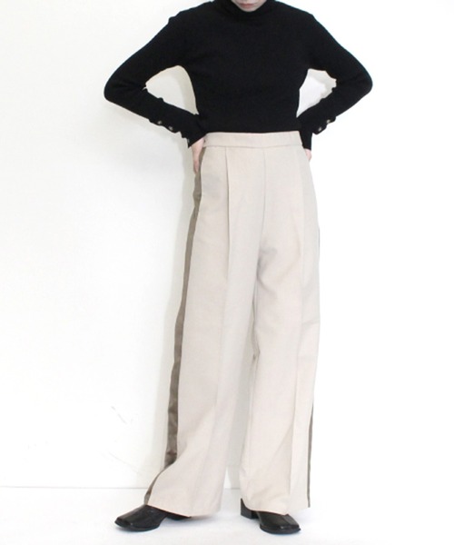 STYLEBLOCK(スタイルブロック)の「ツイルラインパンツ(その他パンツ・レディース・グレー/モカ/ライトベージュ・M)」の1枚目の写真