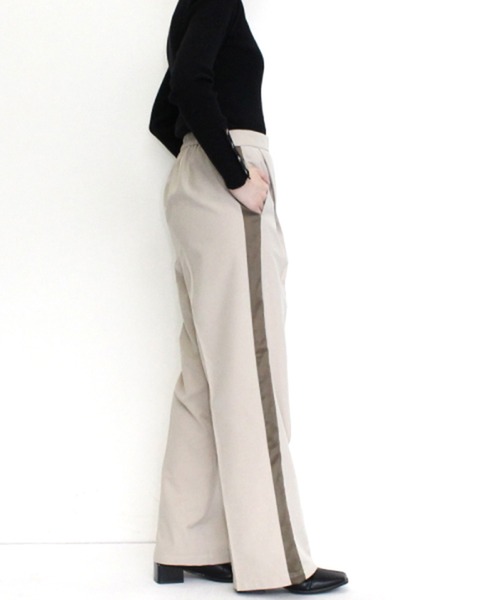 STYLEBLOCK(スタイルブロック)の「ツイルラインパンツ(その他パンツ・レディース・グレー/モカ/ライトベージュ・M)」の5枚目の写真