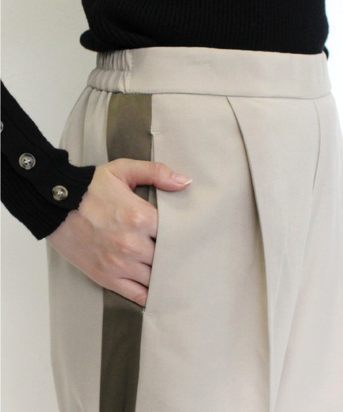 STYLEBLOCK(スタイルブロック)の「ツイルラインパンツ(その他パンツ・レディース・グレー/モカ/ライトベージュ・M)」の7枚目の写真