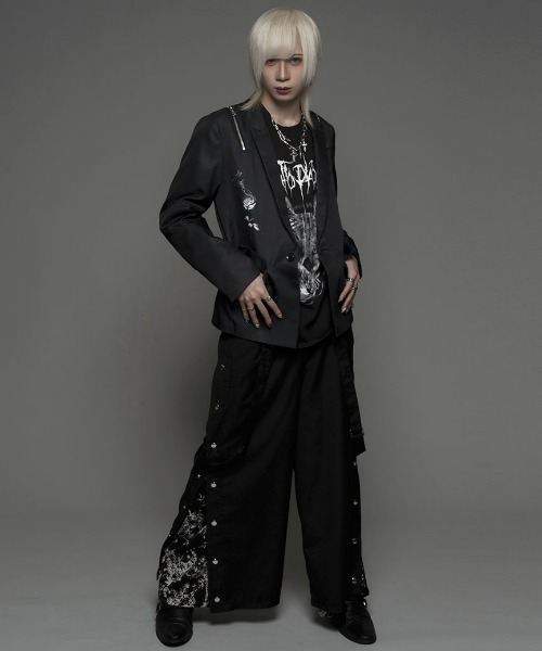 CIVARIZE(シヴァーライズ)の「『CIVARIZE/シヴァーライズ』ヴィンテージ加工アニマルプリントロンT(Tシャツ/カットソー・メンズ・ブラック/チャコールグレー・FREE)」の7枚目の写真