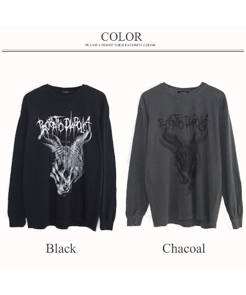 CIVARIZE(シヴァーライズ)の「『CIVARIZE/シヴァーライズ』ヴィンテージ加工アニマルプリントロンT(Tシャツ/カットソー・メンズ・ブラック/チャコールグレー・FREE)」の12枚目の写真