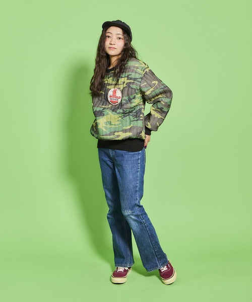 MILITARY(ミリタリー)の「DEAD STOCK QUILT THERMAL TOP / デッドストック キルト サーマルトップ(スウェット・レディース・カモフラージュ・LARGE/XX-LARGE/XXX-LARGE)」の2枚目の写真