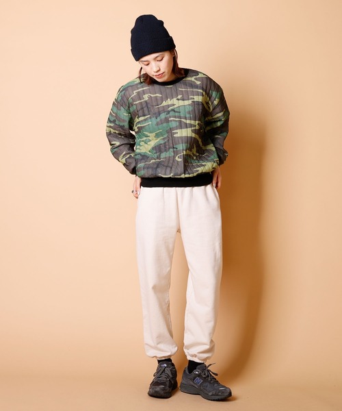MILITARY(ミリタリー)の「DEAD STOCK QUILT THERMAL TOP / デッドストック キルト サーマルトップ(スウェット・レディース・カモフラージュ・LARGE/XX-LARGE/XXX-LARGE)」の6枚目の写真