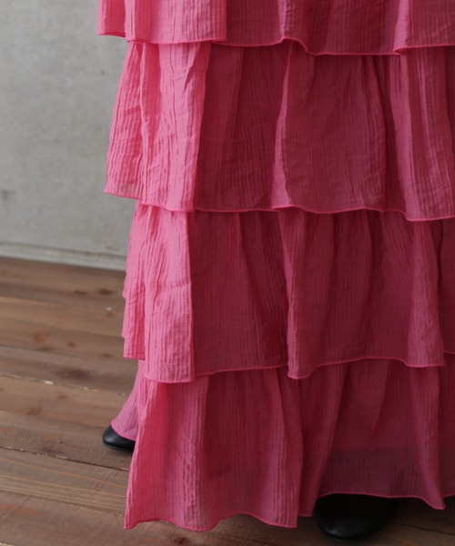Sister Jane(シスタージェーン)の「(SISTER JANE)ティアードスカート(スカート・レディース・ピンク・SMALL)」の8枚目の写真