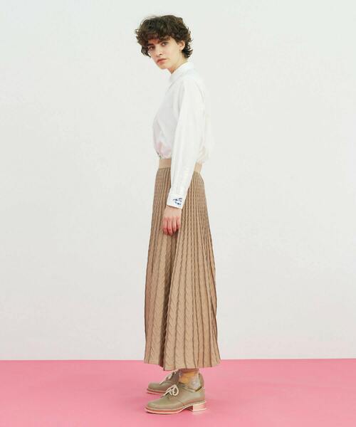 FRAPBOIS(フラボア)の「シエルニット スカート(スカート・レディース・ブラック/ベージュ・1)」の4枚目の写真