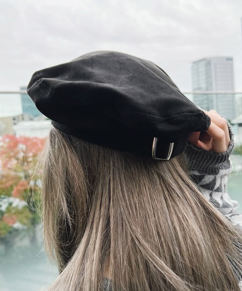 Figments（フィグメンツ）の「スウェードベレー帽（ハット・レディース・ネイビー/ブラック・FREE）」の9枚目の写真