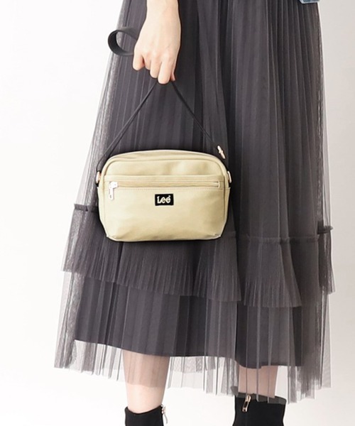 Lee（リー）の「◆【Lee別注】スクエアショルダー(抗菌裏地)（ショルダーバッグ・レディース・グレー系3/ライトブルー/ブラック/イエロー系その他/グリーン/レオパード・00）」の5枚目の写真