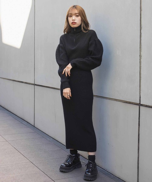 CLANE（クラネ）の「CLANE BULKY SLEEVE KNIT ONE PIECE 11112-5232