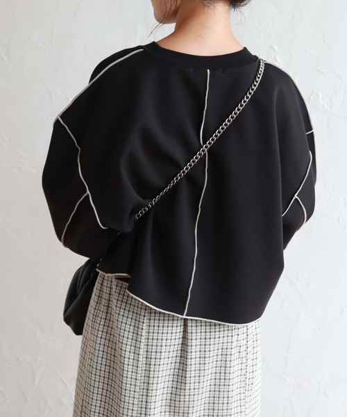 archives(アルシーヴ)の「ダンボールアウトメロープルオーバー(スウェット・レディース・アイボリー/ブラック/オフホワイト/チャコールグレー・MEDIUM)」の5枚目の写真