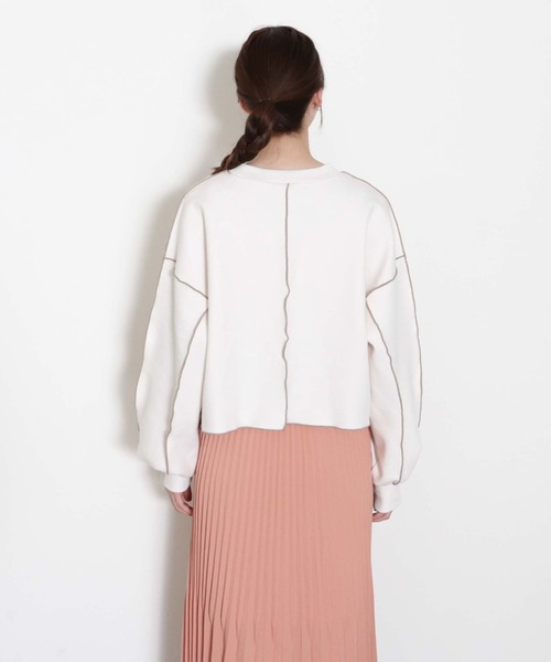 archives(アルシーヴ)の「ダンボールアウトメロープルオーバー(スウェット・レディース・アイボリー/ブラック/オフホワイト/チャコールグレー・MEDIUM)」の18枚目の写真