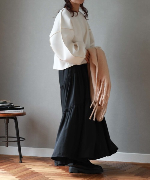 archives(アルシーヴ)の「ダンボールアウトメロープルオーバー(スウェット・レディース・アイボリー/ブラック/オフホワイト/チャコールグレー・MEDIUM)」の22枚目の写真