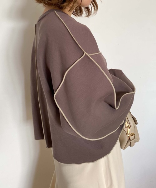 archives(アルシーヴ)の「ダンボールアウトメロープルオーバー(スウェット・レディース・アイボリー/ブラック/オフホワイト/チャコールグレー・MEDIUM)」の9枚目の写真