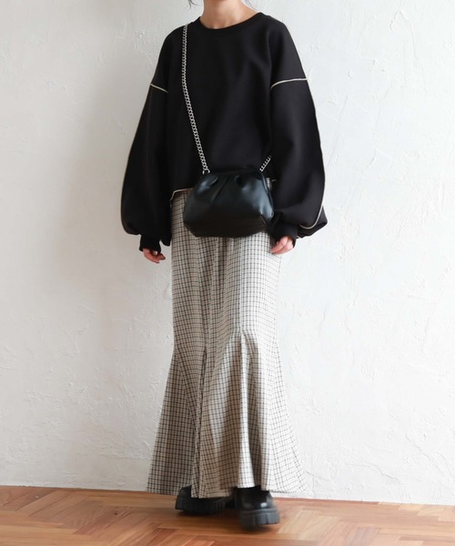 archives(アルシーヴ)の「ダンボールアウトメロープルオーバー(スウェット・レディース・アイボリー/ブラック/オフホワイト/チャコールグレー・MEDIUM)」の13枚目の写真