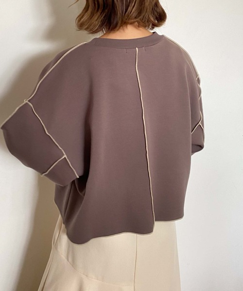 archives(アルシーヴ)の「ダンボールアウトメロープルオーバー(スウェット・レディース・アイボリー/ブラック/オフホワイト/チャコールグレー・MEDIUM)」の10枚目の写真