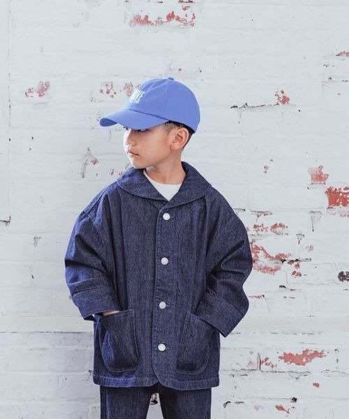 LOWRYS FARM(ローリーズファーム)の「Cデニムカバーオール 177889(カバーオール・キッズ・ネイビー/ブルー・110cm/140cm/150cm/120cm/130cm)」の1枚目の写真