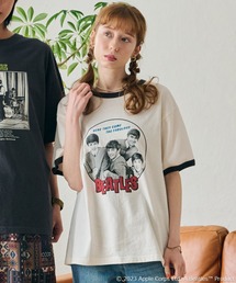 【THE BEATLES/ザ ビートルズ】フロントフォトプリント リンガーTシャツ / バックプリント
