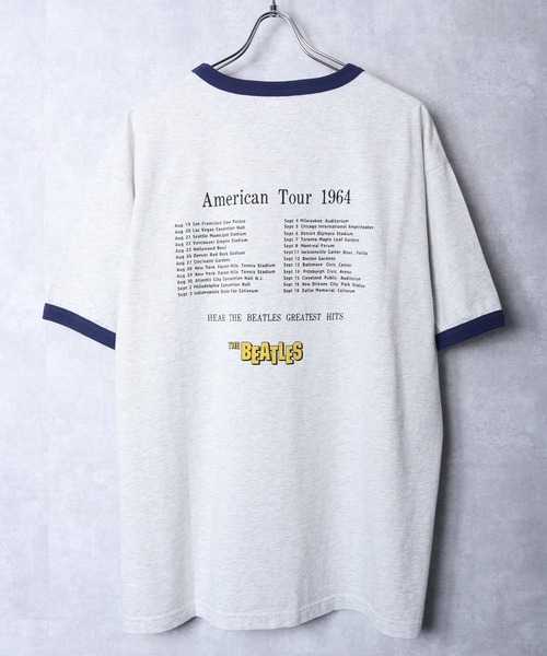 tシャツ 「THE BEATLES/ザ ビートルズ」フロントフォトプリント リンガーTシャツ レディース メンズ セール】【THE BEATLES/ザ ビートルズ】フロントフォトプリント