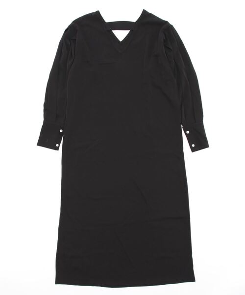 miette（ミエット）の「タックスリーブVネックワンピース（ワンピース・レディース・ブラック/オレンジ/ブルー・FREE）」の4枚目の写真