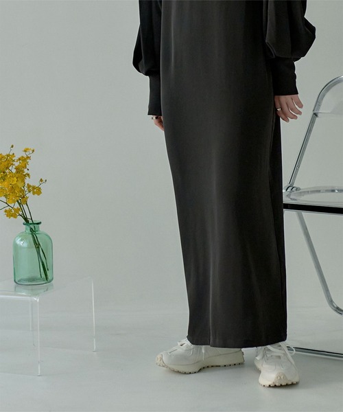 miette（ミエット）の「タックスリーブVネックワンピース（ワンピース・レディース・ブラック/オレンジ/ブルー・FREE）」の8枚目の写真