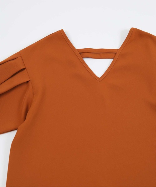 miette（ミエット）の「タックスリーブVネックワンピース（ワンピース・レディース・ブラック/オレンジ/ブルー・FREE）」の14枚目の写真