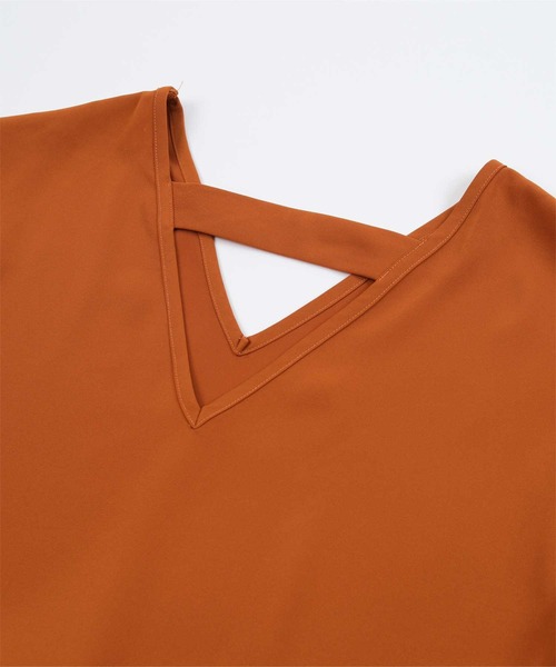 miette（ミエット）の「タックスリーブVネックワンピース（ワンピース・レディース・ブラック/オレンジ/ブルー・FREE）」の16枚目の写真