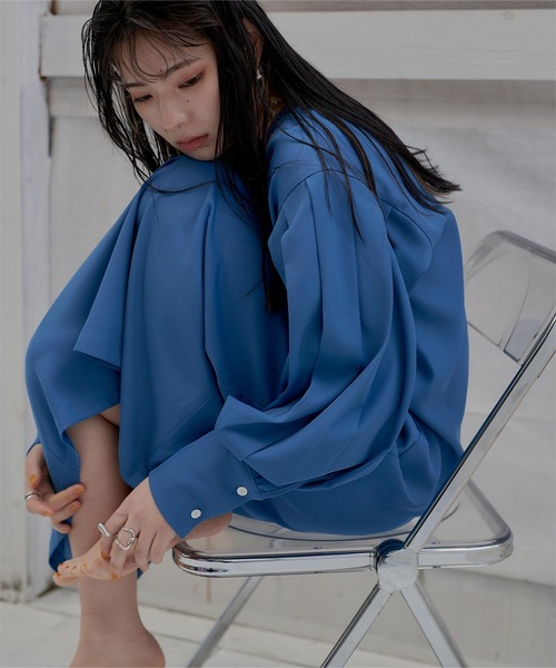 miette（ミエット）の「タックスリーブVネックワンピース（ワンピース・レディース・ブラック/オレンジ/ブルー・FREE）」の22枚目の写真