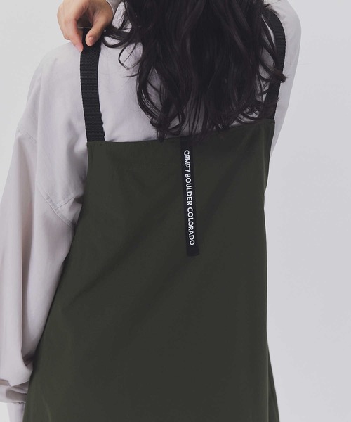 CAMP7（キャンプセブン）の「【CAMP7】テープロゴジャンスカ（サロペット/オーバーオール・レディース・ブラック/カーキブラウン・M/L）」の19枚目の写真