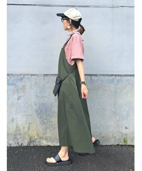 CAMP7（キャンプセブン）の「【CAMP7】テープロゴジャンスカ（サロペット/オーバーオール・レディース・ブラック/カーキブラウン・M/L）」の15枚目の写真