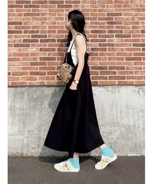 CAMP7（キャンプセブン）の「【CAMP7】テープロゴジャンスカ（サロペット/オーバーオール・レディース・ブラック/カーキブラウン・M/L）」の11枚目の写真