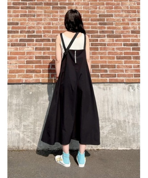 CAMP7（キャンプセブン）の「【CAMP7】テープロゴジャンスカ（サロペット/オーバーオール・レディース・ブラック/カーキブラウン・M/L）」の12枚目の写真