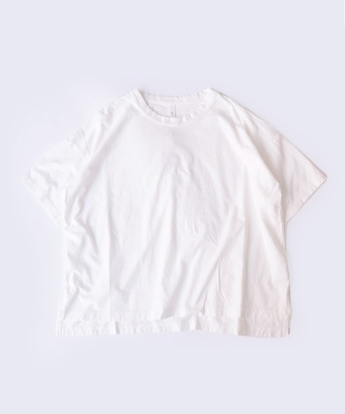 prit（プリット）の「[ prit ] 5分袖ワイドTシャツ（Tシャツ/カットソー・レディース・ピンク/ホワイト/ブラック/グレー・FREE）」の2枚目の写真