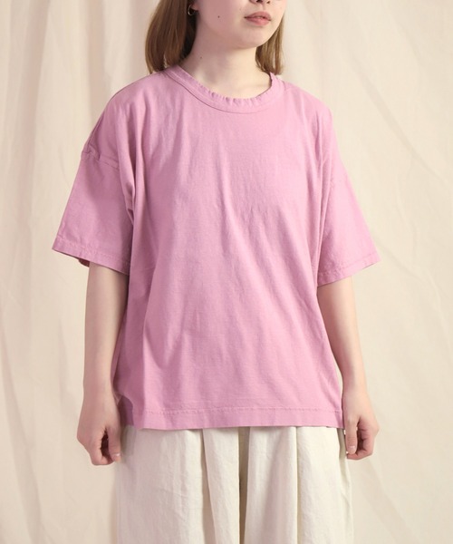 prit（プリット）の「[ prit ] 5分袖ワイドTシャツ（Tシャツ/カットソー・レディース・ピンク/ホワイト/ブラック/グレー・FREE）」の5枚目の写真