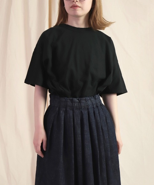 prit（プリット）の「[ prit ] 5分袖ワイドTシャツ（Tシャツ/カットソー・レディース・ピンク/ホワイト/ブラック/グレー・FREE）」の9枚目の写真