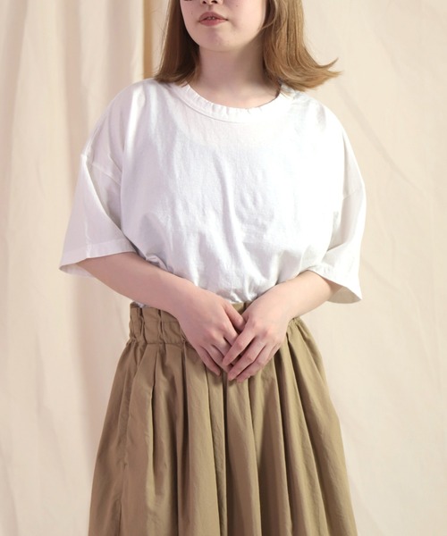 prit（プリット）の「[ prit ] 5分袖ワイドTシャツ（Tシャツ/カットソー・レディース・ピンク/ホワイト/ブラック/グレー・FREE）」の13枚目の写真
