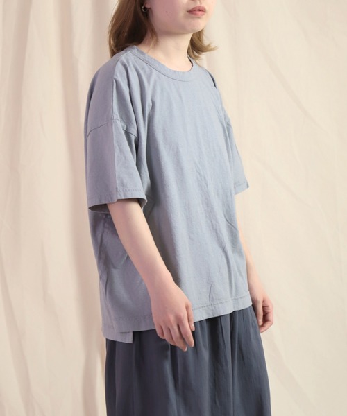 prit（プリット）の「[ prit ] 5分袖ワイドTシャツ（Tシャツ/カットソー・レディース・ピンク/ホワイト/ブラック/グレー・FREE）」の18枚目の写真