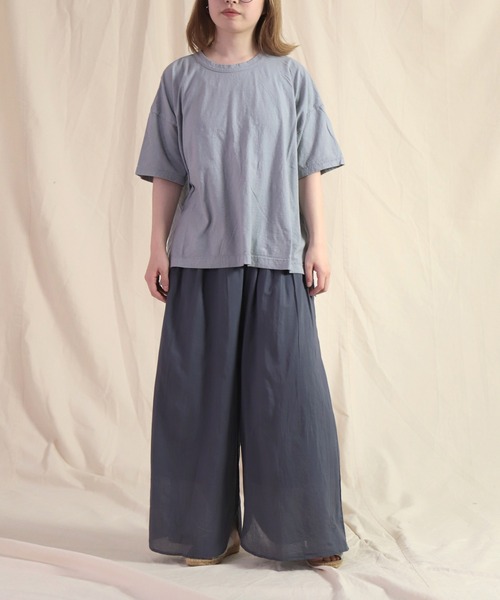 prit（プリット）の「[ prit ] 5分袖ワイドTシャツ（Tシャツ/カットソー・レディース・ピンク/ホワイト/ブラック/グレー・FREE）」の19枚目の写真