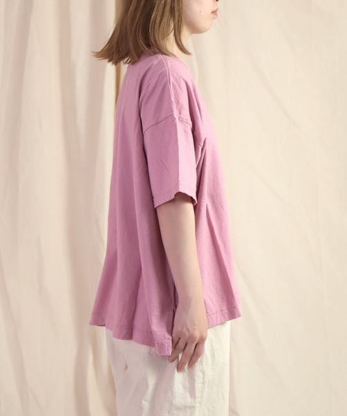 prit（プリット）の「[ prit ] 5分袖ワイドTシャツ（Tシャツ/カットソー・レディース・ピンク/ホワイト/ブラック/グレー・FREE）」の21枚目の写真