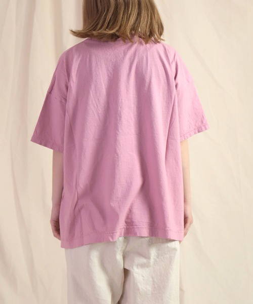 prit（プリット）の「[ prit ] 5分袖ワイドTシャツ（Tシャツ/カットソー・レディース・ピンク/ホワイト/ブラック/グレー・FREE）」の22枚目の写真