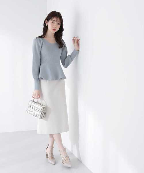 PROPORTION BODY DRESSING❤︎ウエストベルトタイトスカート PROPORTION BODY DRESSING ベルト付ボックスタイトスカート